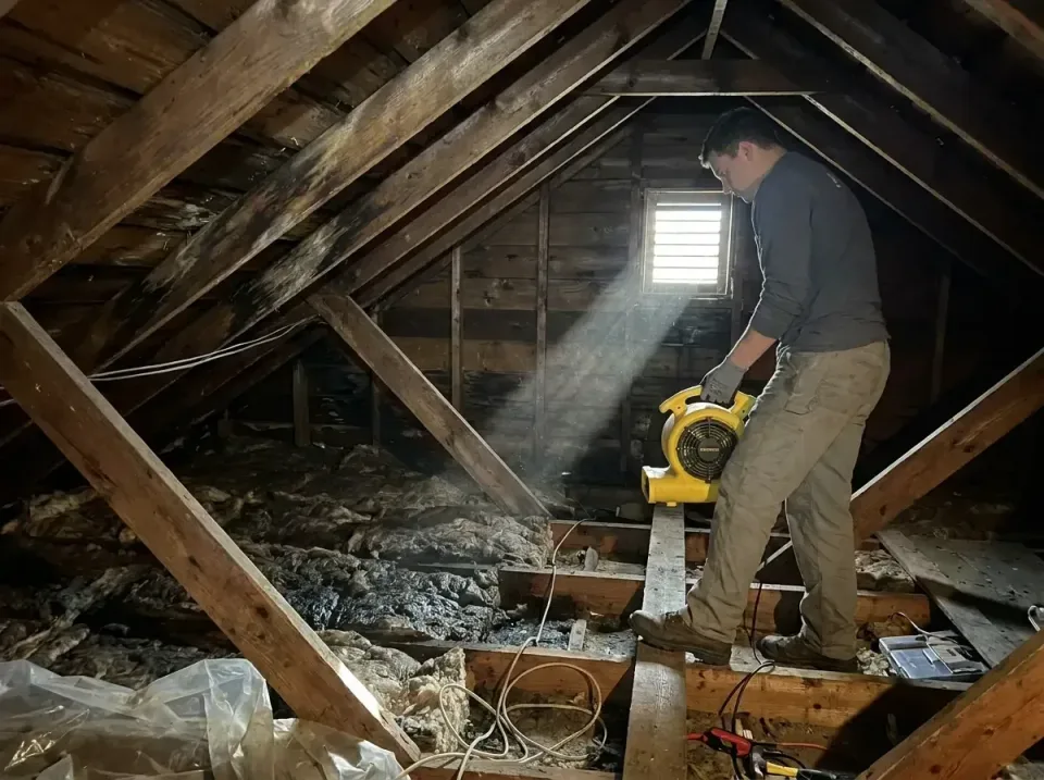 attic-water-damage-drying-proc-007 — frequently asked questions, Emergency Water Extraction & 24/7 Flood Response in Bluffto…